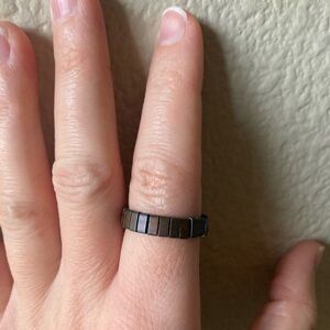 Elegant Handmade Brown Tila Bead Ring